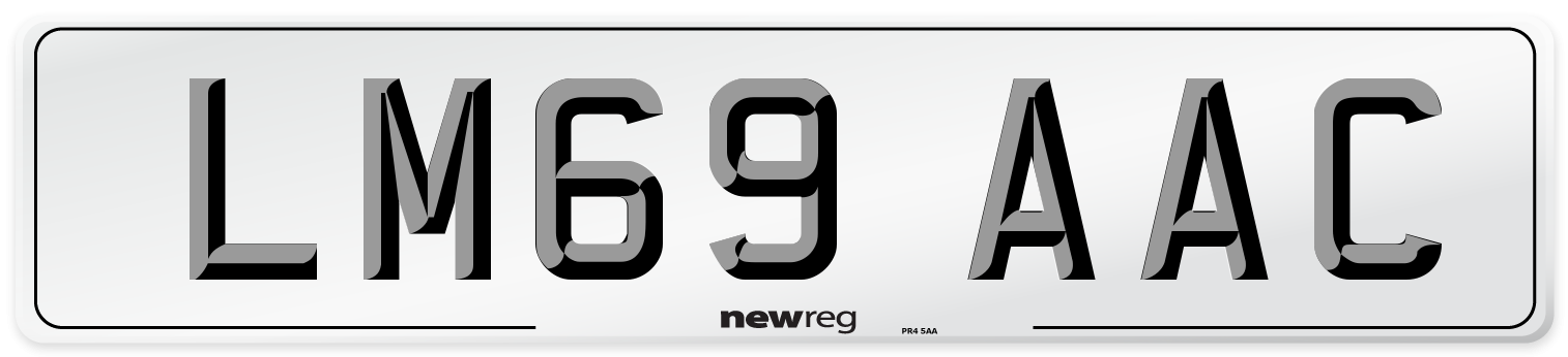LM69 AAC Number Plate from New Reg
